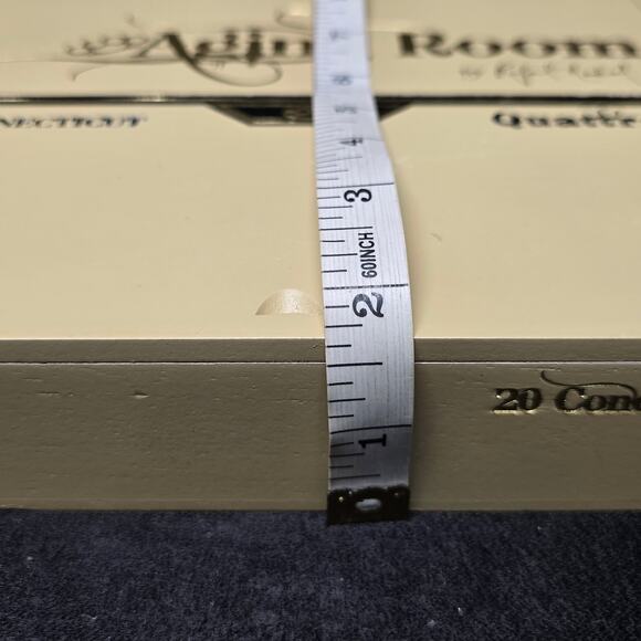 Aging Room Quattro Connecticut Empty Wood Cigar Box 8" x 9" x 2" - Picture 10 of 11